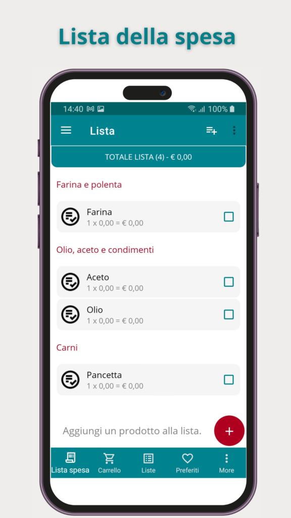 Simply list - Lista della spesa