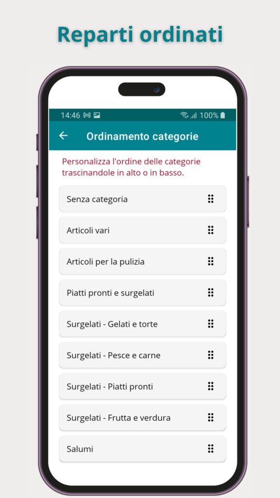 Simply List - Ordinamento categorie